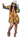 Women Autumn New Vetement Femme Dashiki Yellow Shirt Dress African Dress Dashiki Ankara Dresses