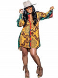 Women Autumn New Vetement Femme Dashiki Yellow Shirt Dress African Dress Dashiki Ankara Dresses