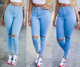 Female Casual Fashion Ripped Jeans