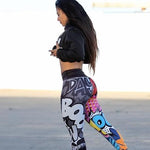 Digital Printing Small Monster Yoga Lift Hip High Waist