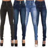 women's sexy high-waisted Slim fit stretch Plus-sized skinny jeans