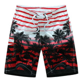 Men's Summer Beach Shorts Men's Board Shorts Quick Dry Silver Casual Shorts