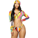 High Waist Push-up Padded Bra Bandage Bikini Set Swimsuit Swimwear Bathing Printed Swimwear