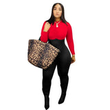 Sexy Leopard Tiger Print Patch work Long Sleeve Night Party Club Jumpsuit Women Outfit